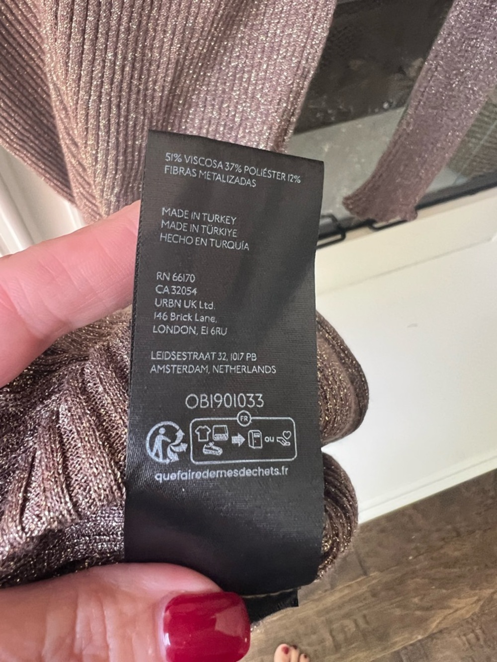By Anthropology Shimmery Brown Ribbed Knit Dress/Duster - Picture 6 of 10